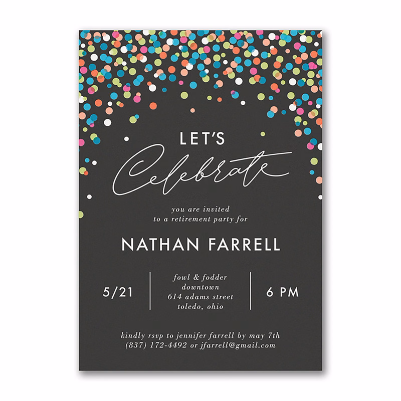 Splashy Confetti Invitation
