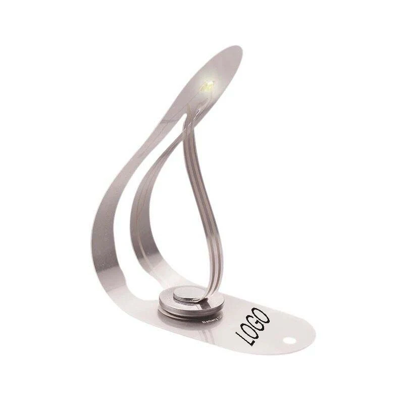 Mini Portable Led Button Bookmark/Book Light W/ Battery 1
