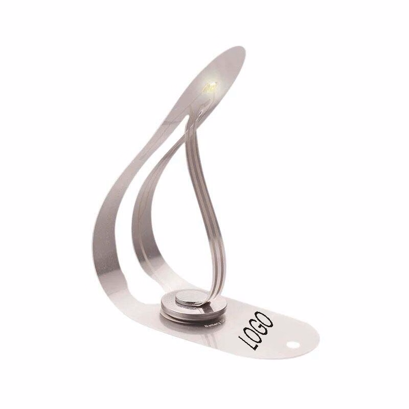 Mini Portable Led Button Bookmark/Book Light W/ Battery
