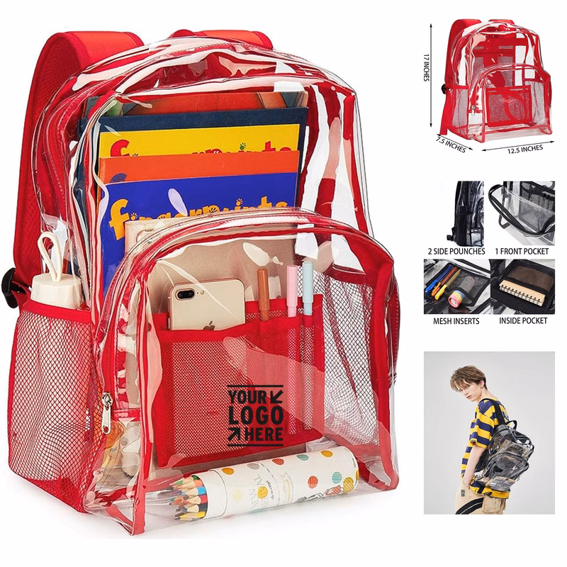 Reinforced Strap Heavy Duty PVC Transparent Backpack