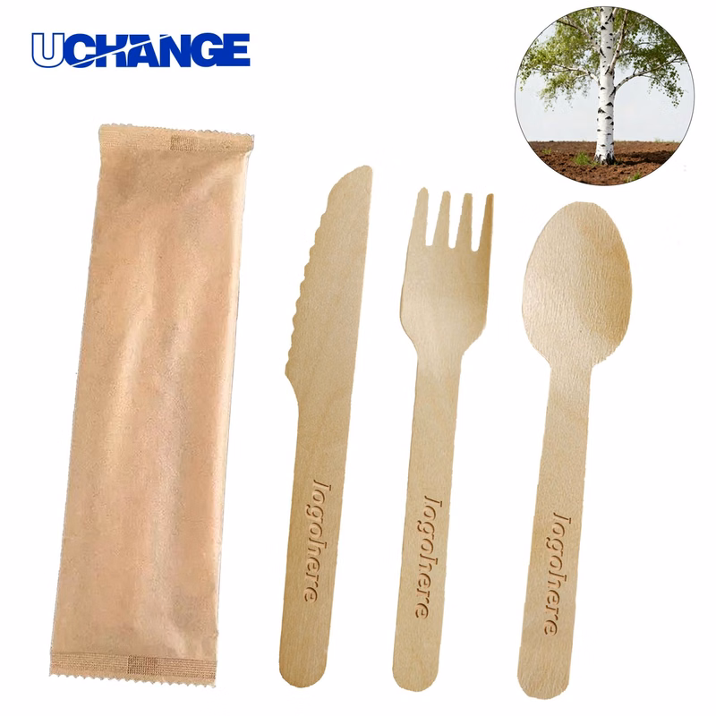 Custom Birch Wood Utensil Set for Dining