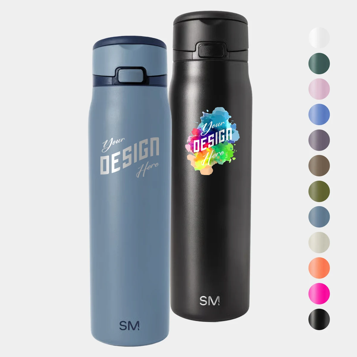 30 oz Simple Modern® Mesa Loop with Covered Spout Water Bottle, custom water bottle with logo imprint 1
