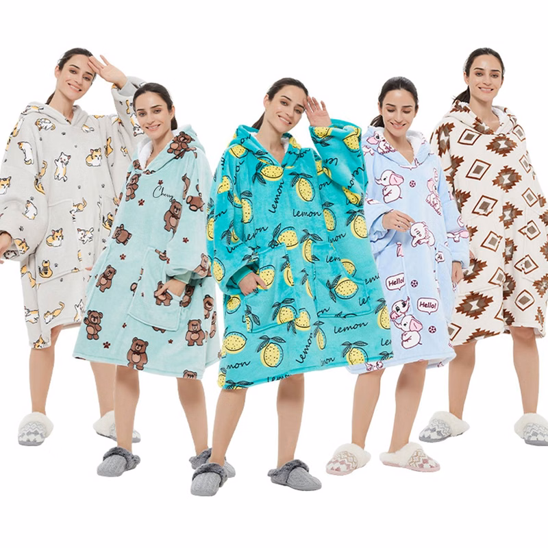 Winter Flannel Hooded Nightgown