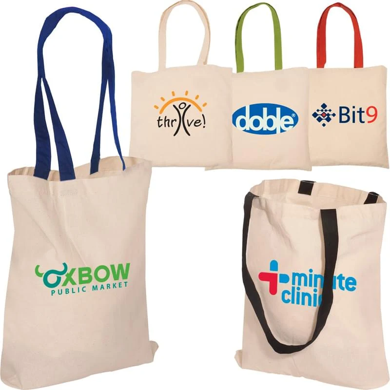 Convenient Reusable Cotton Tote Bag, custom tote bag with logo imprint 1