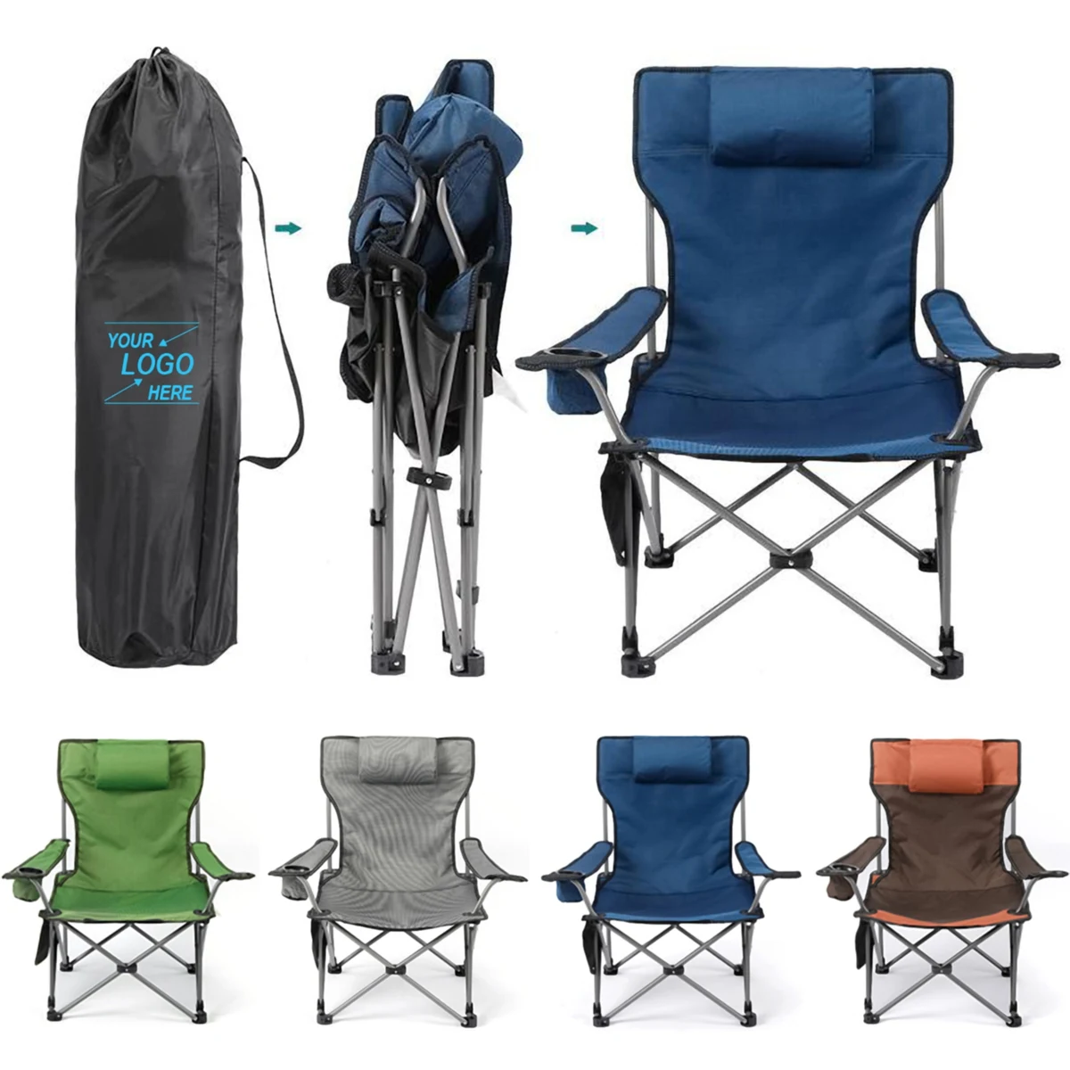Portable Folding Camping Chair w/Carry Bag 1