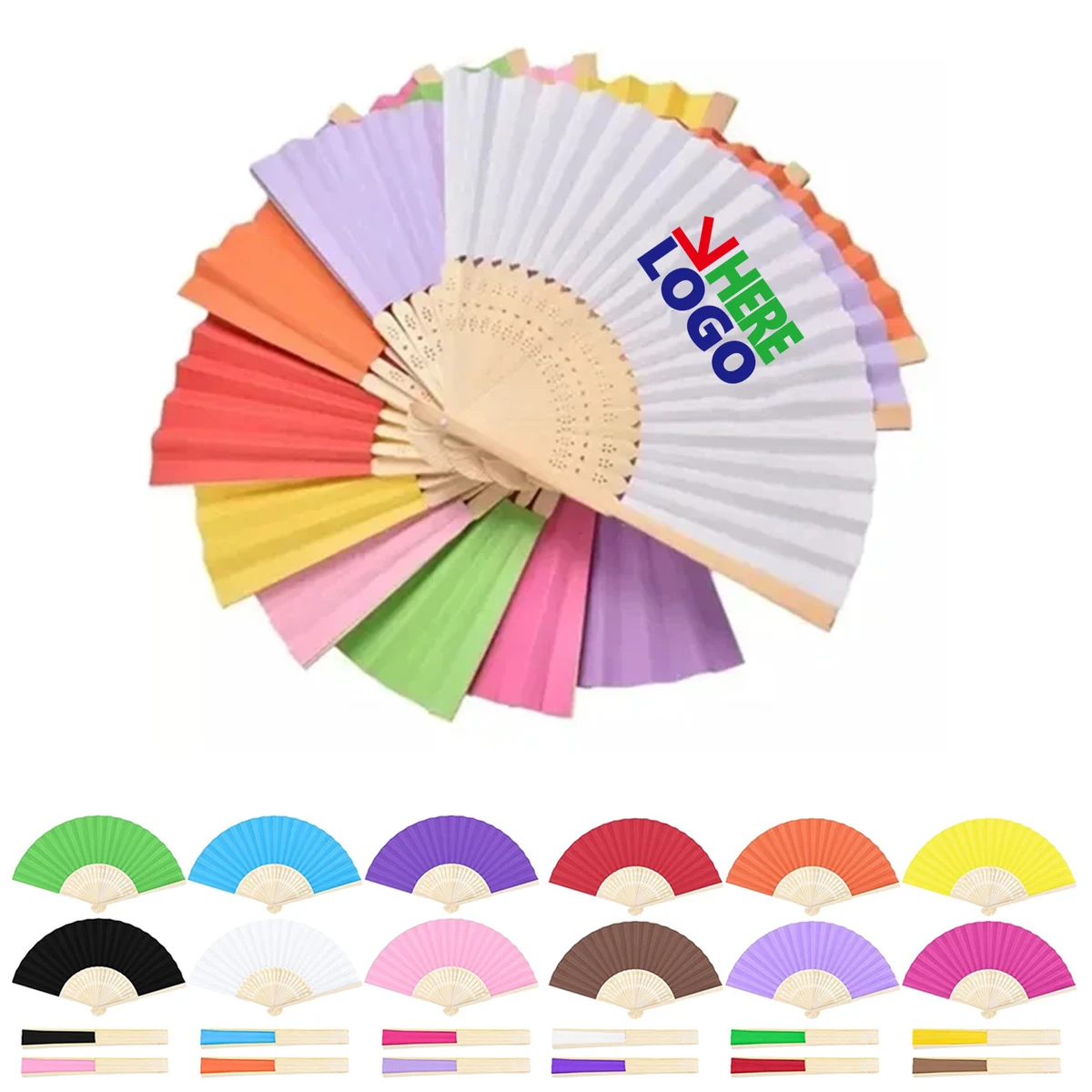 Bamboo Cloth Folding Fan 1