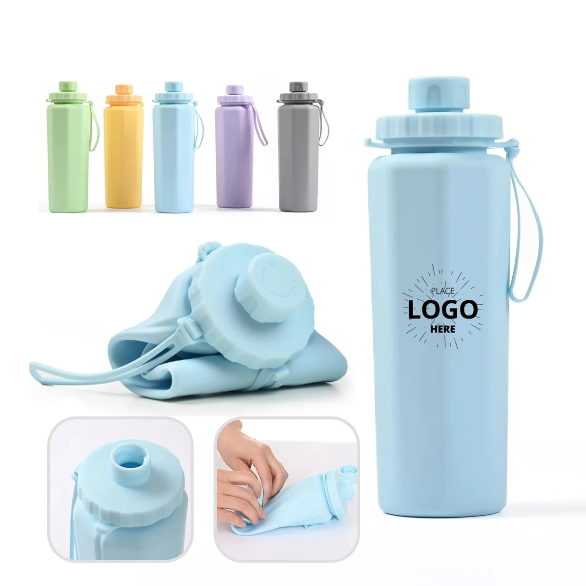 Collapsible Leakproof Silicone Sports Water Bottle 1