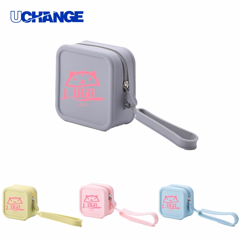 Small Square Silicone Waterproof Storage Bag Organizer