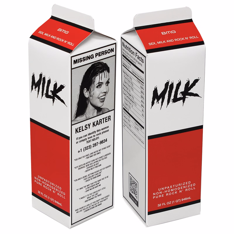 9 " x 3" x 3" Milk Carton Box