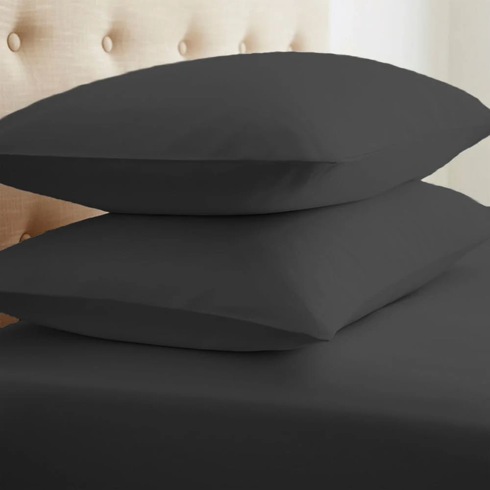 Microfiber Pillowcase Sets - Black King 2 Pack 1