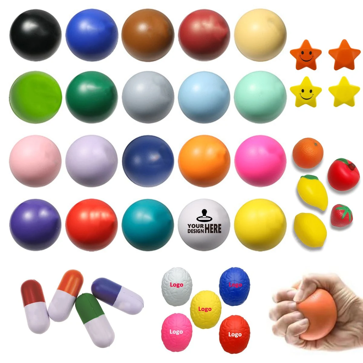 Colorful Foam Stress Relief Ball Collection 1