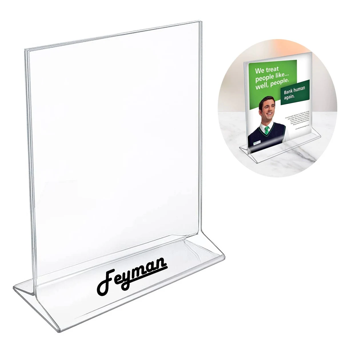 Acrylic Signage Transparent Table Display Stand 1