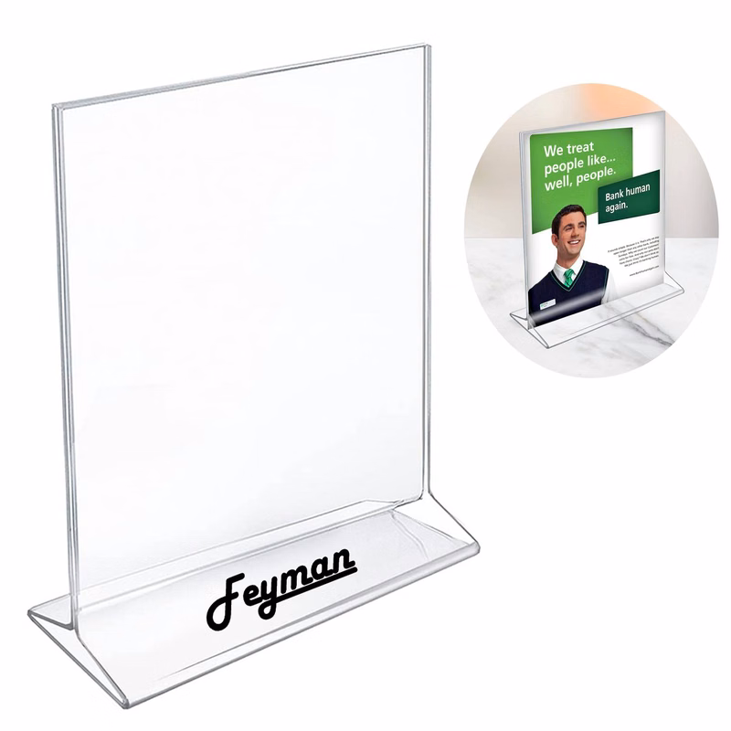 Acrylic Signage Transparent Table Display Stand