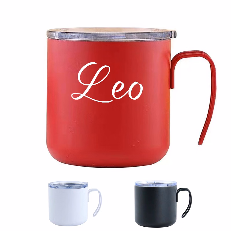 14Oz Stainless Steel 2-Layer Vacuum Insulation Cup W/ Lid