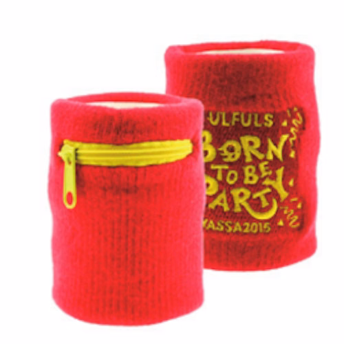 Sports Wristband w/ Zipped Pocket and Custom Embroidery
