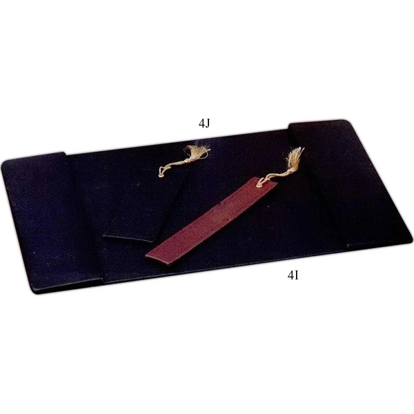 Leather covered desk blotter 1