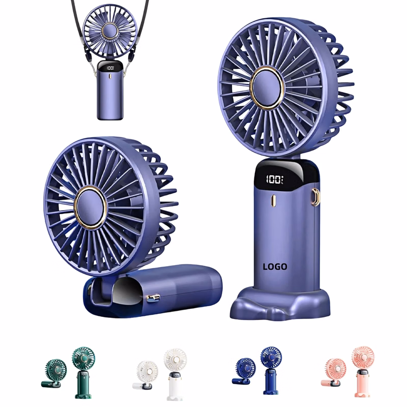 Portable LED Display Rechargeable Handheld Fan