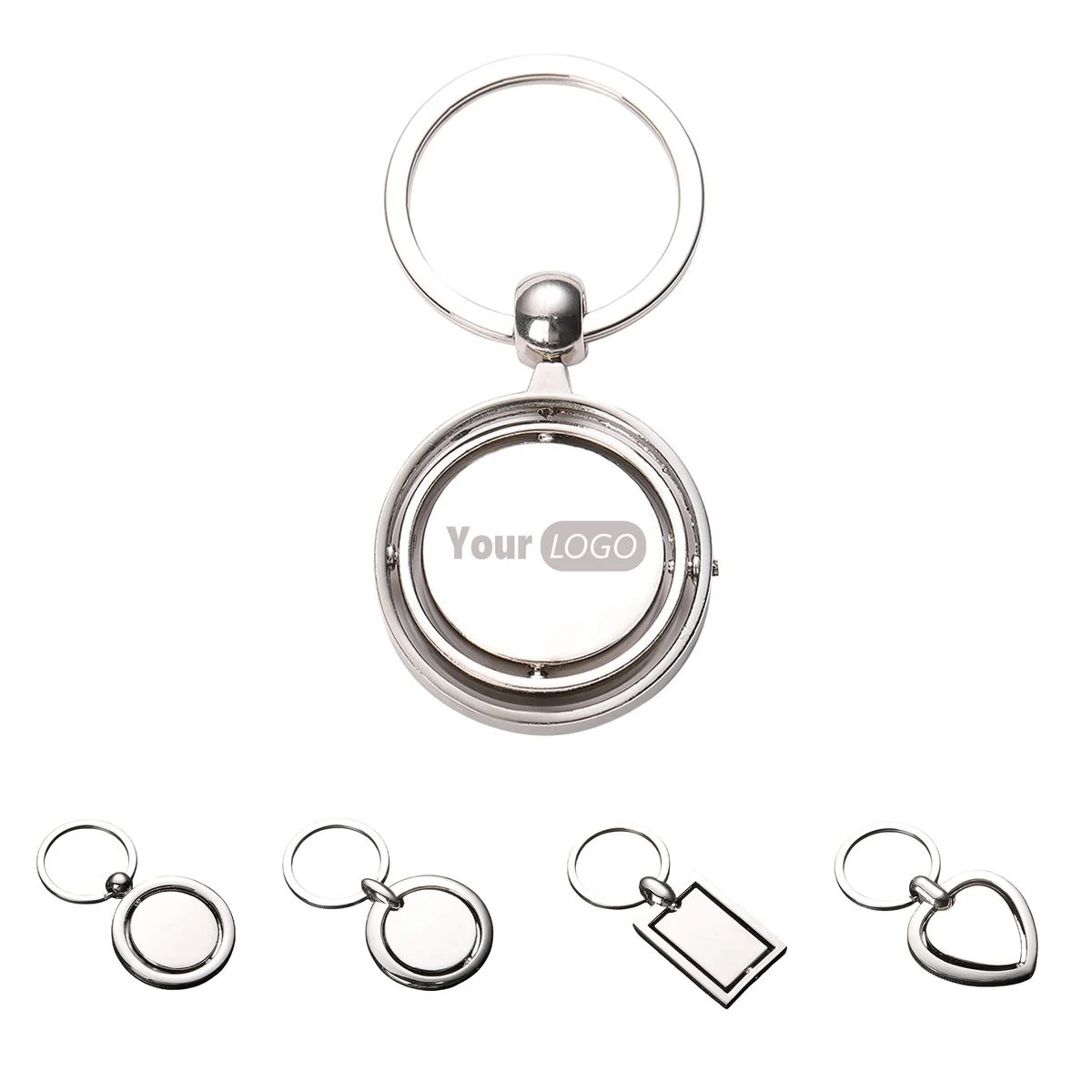 Rotating Zinc Alloy Keychain 1