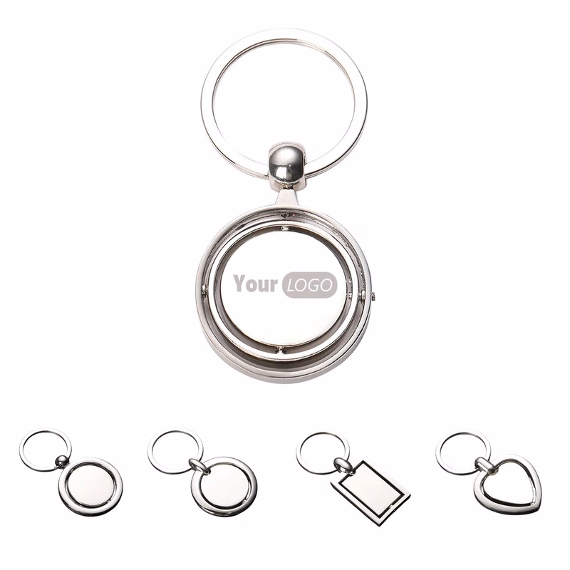 Rotating Zinc Alloy Keychain