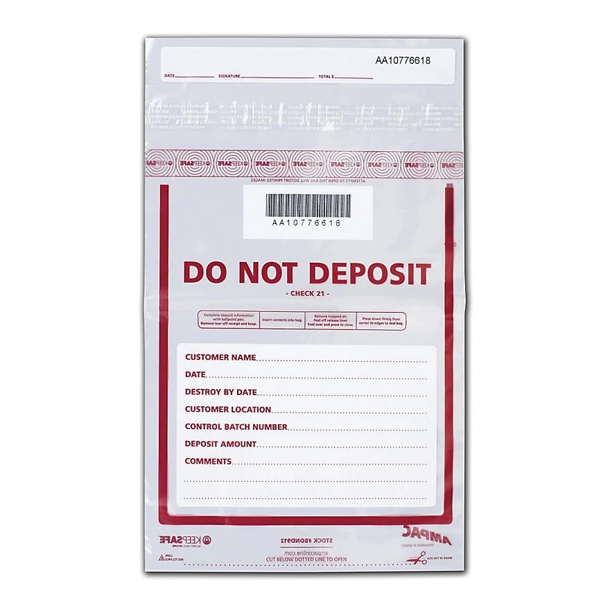 Do Not Deposit Bag, Clear 1