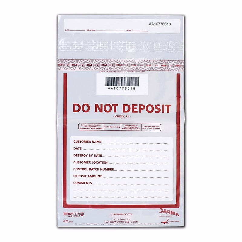 Do Not Deposit Bag, Clear