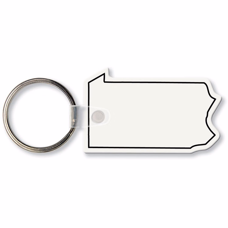 Pennsylvania State Shape Key Tag (Spot Color)