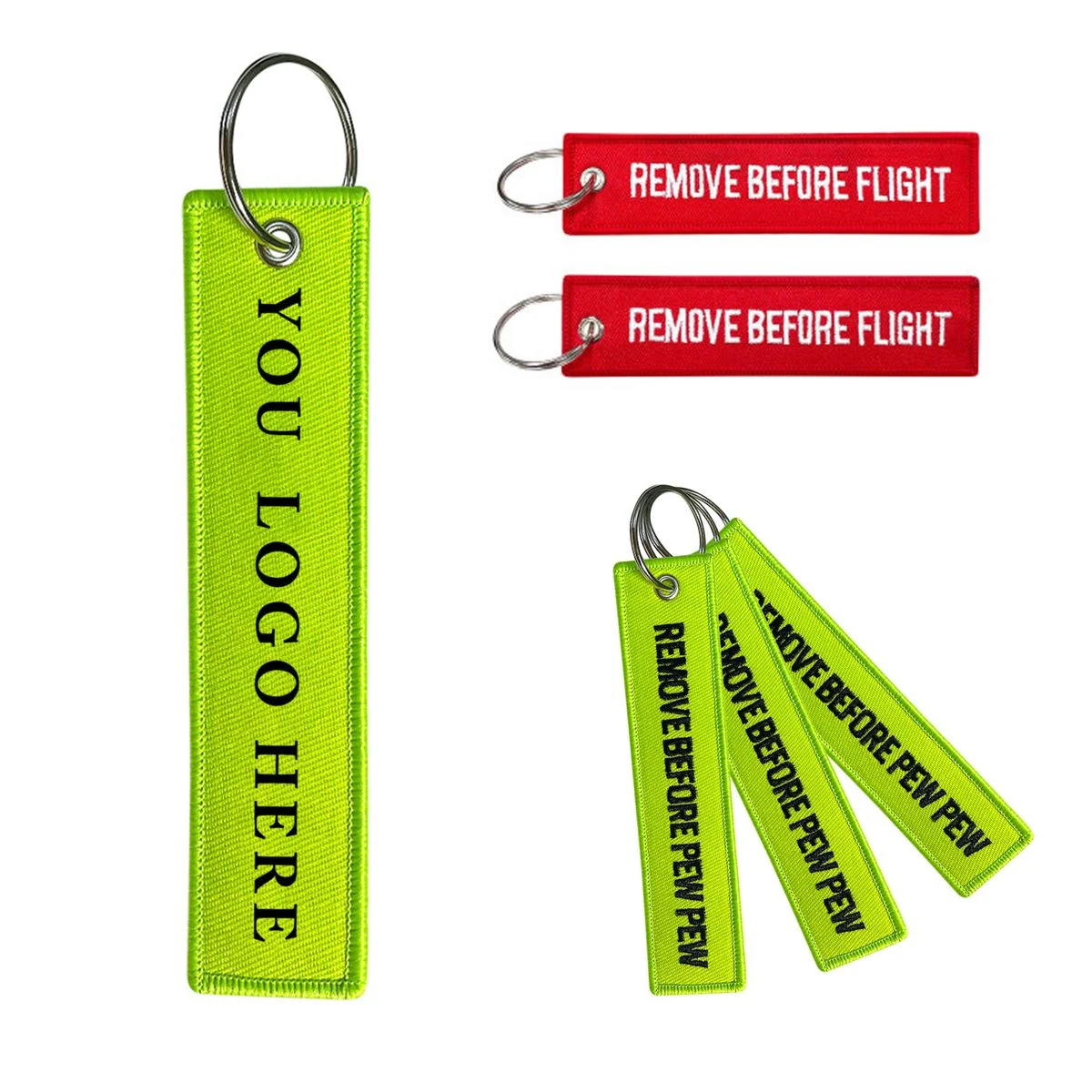 Custom Embroidered Polyester Keychain Tag Label 1