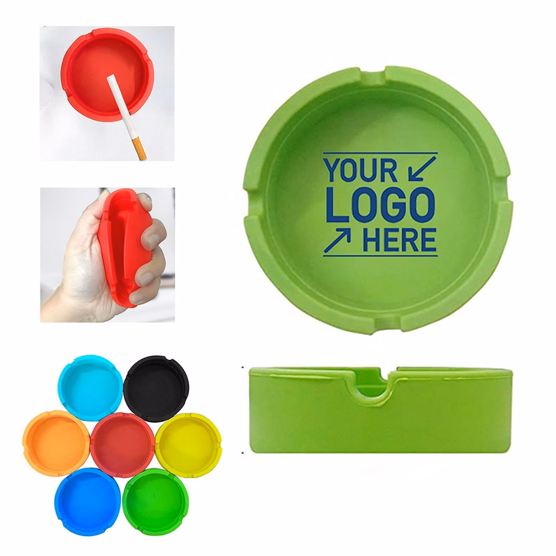 Round Silicone Ashtray For Cigarettes
