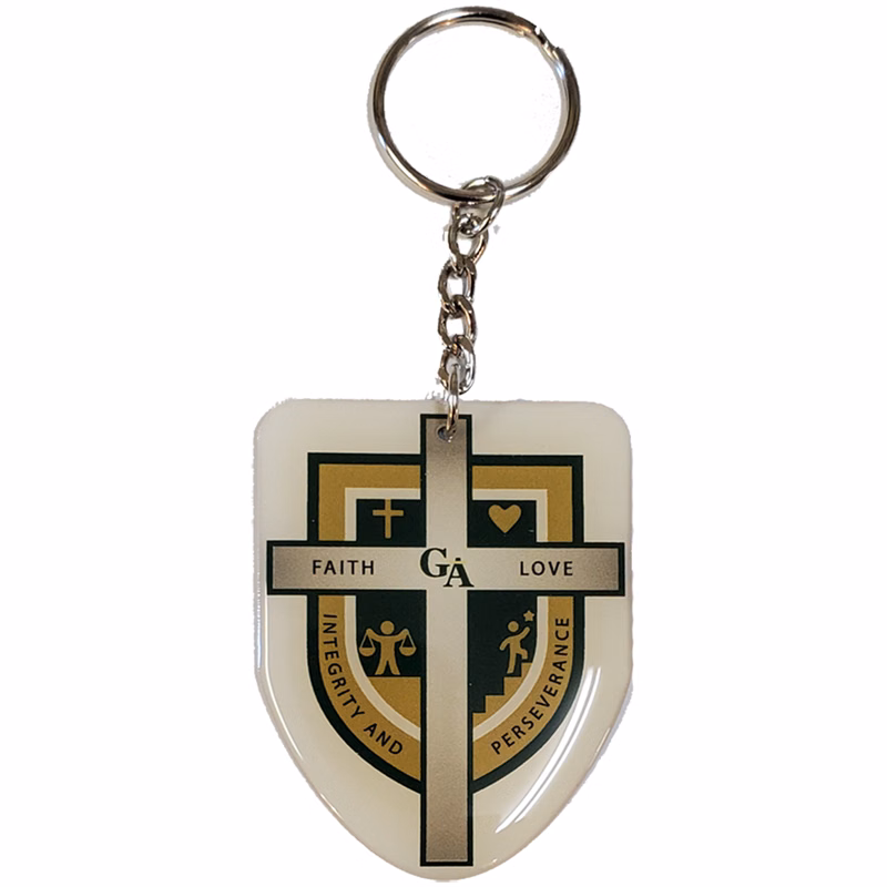 Key Chain / Tag, custom single sided imprint from 3.1 - 4 Sq. In.