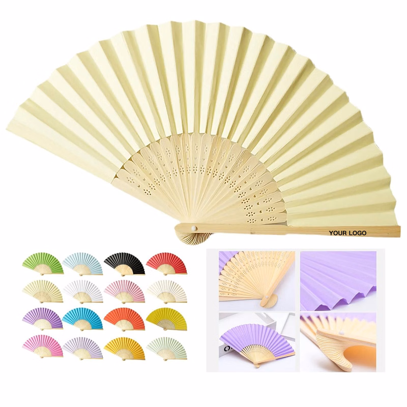Custom Bamboo Paper Folding Fan for Events