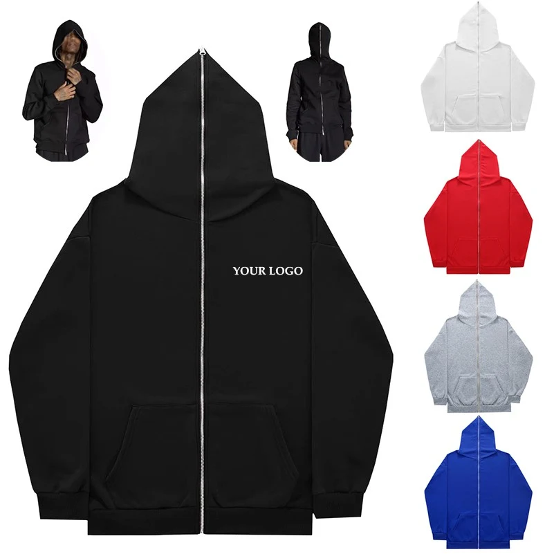 Unisex Hoodie Y2K Full Zip Up Sweatshirt 1