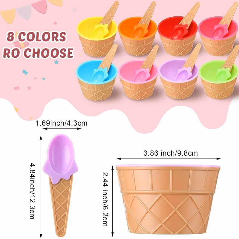 Reusable Ice Cream Bowls and Spoons