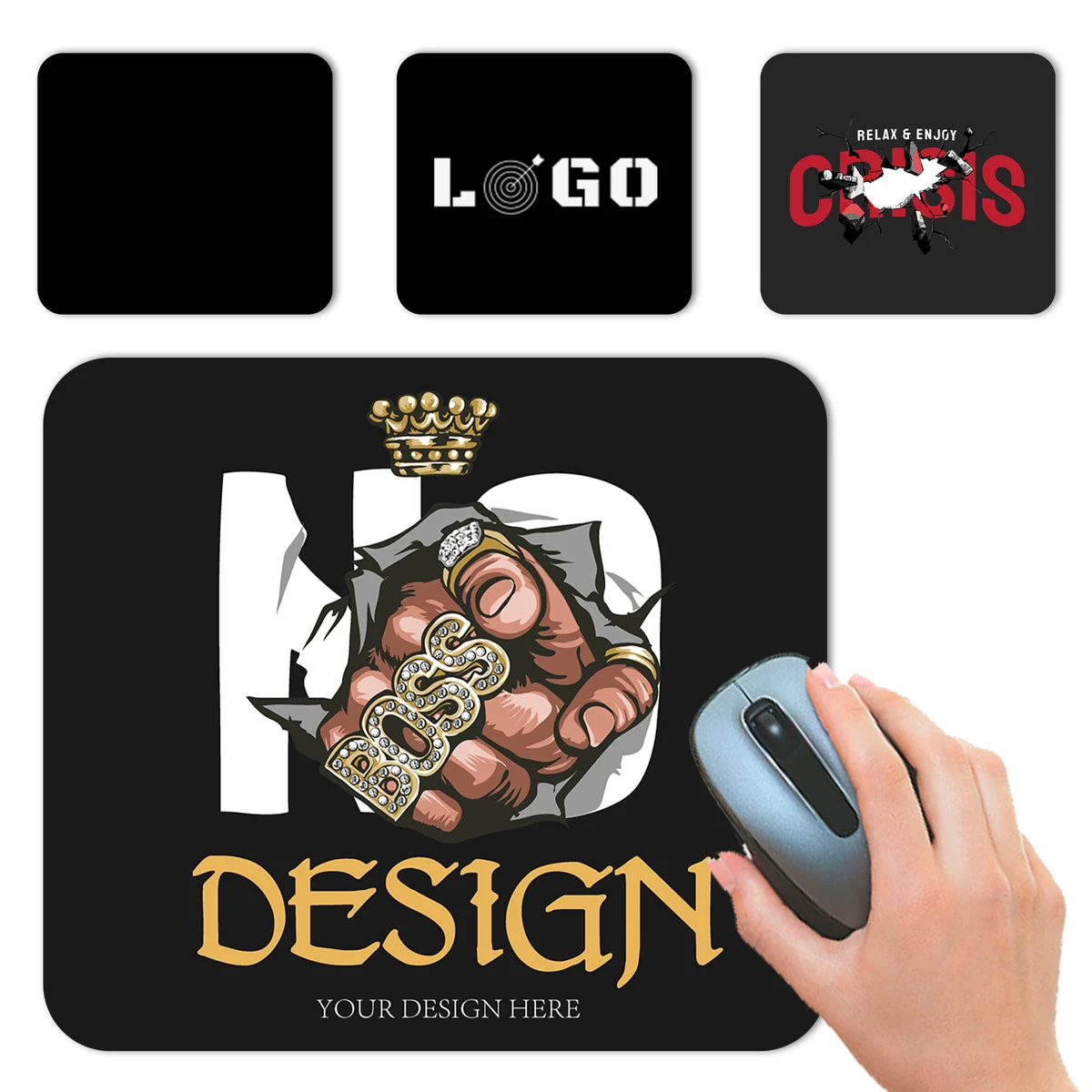 17.72" x 15.75" Full-color gaming and office mouse pad 1