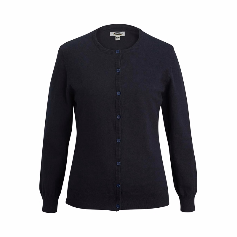 Tri Blend Ladies Jewel Neck Cardigan