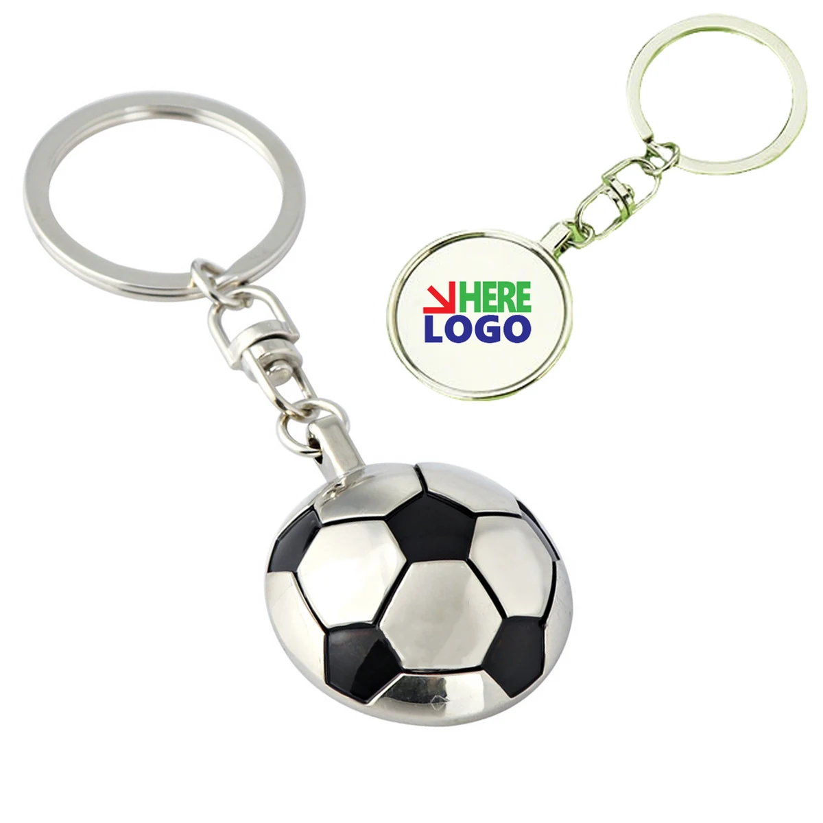Soccer Ball Shaped Customized Sports Fan Dedicated Souvenir Keychain 1