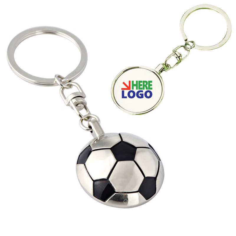 Soccer Ball Shaped Customized Sports Fan Dedicated Souvenir Keychain