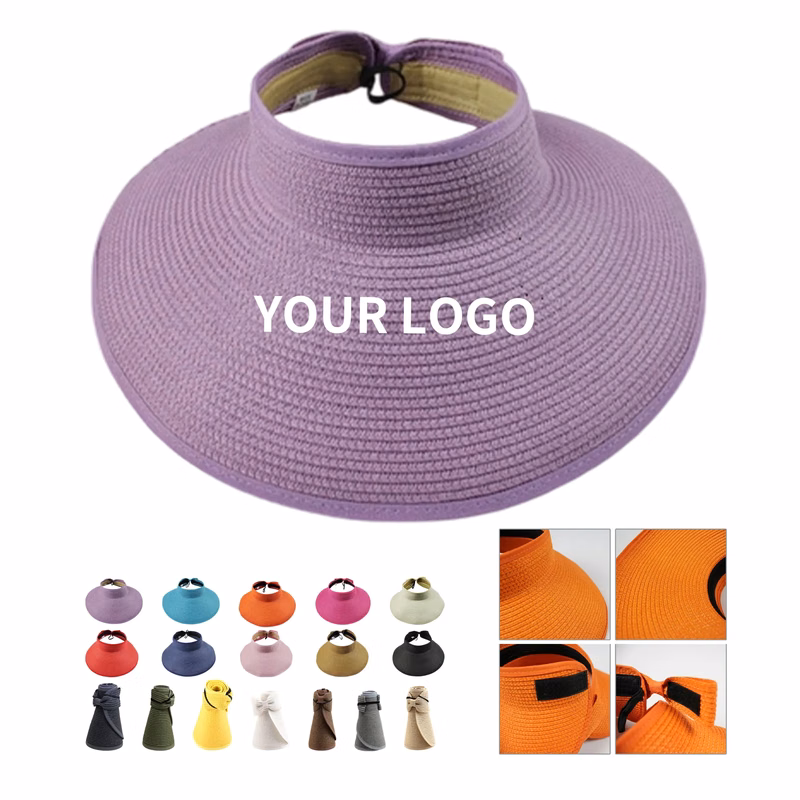 Foldable Straw Sun Visor Hat