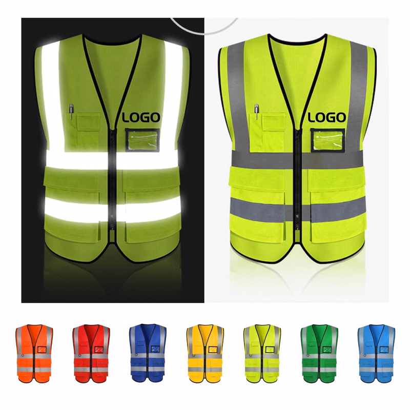 High Visibility Multi-Pocket Reflective Safety Vest