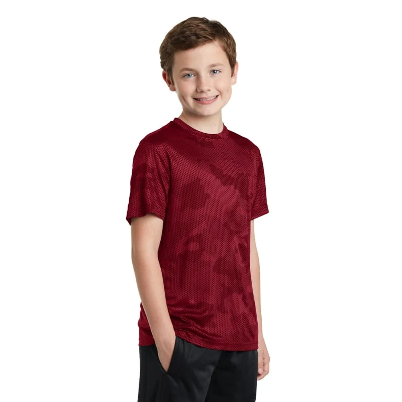 Sport-Tek Youth CamoHex Tee. 1