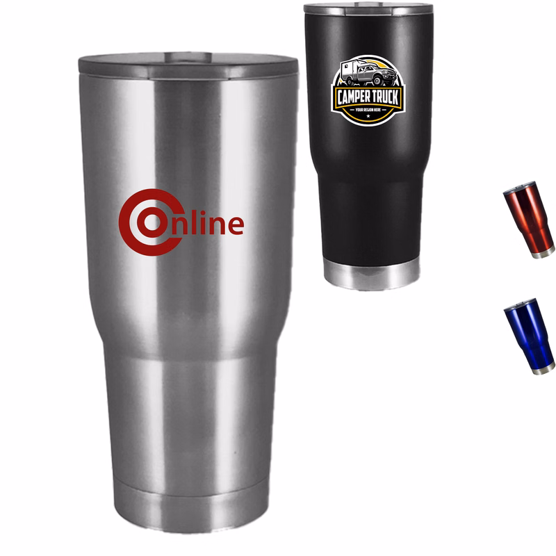 22 oz. Stainless Steel Vacuum Insulated Tumbler W/ Copper Lining & Slider Lid