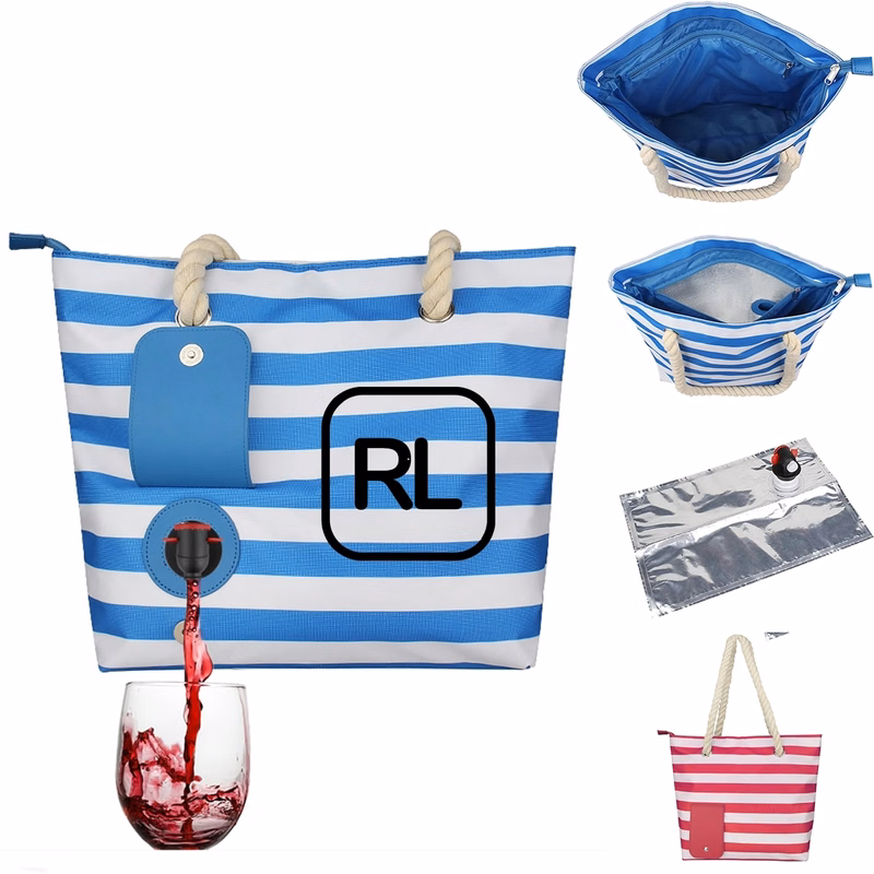 Beach Wine Insulated Tote Bag
