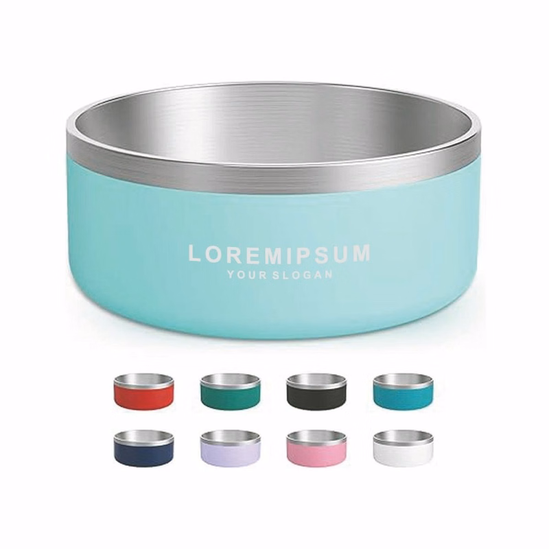 Stainless Steel Dog Bowl - Metal Water and Food Dish for Large Dogs, Insulated, Non-Slip, Easy Clean