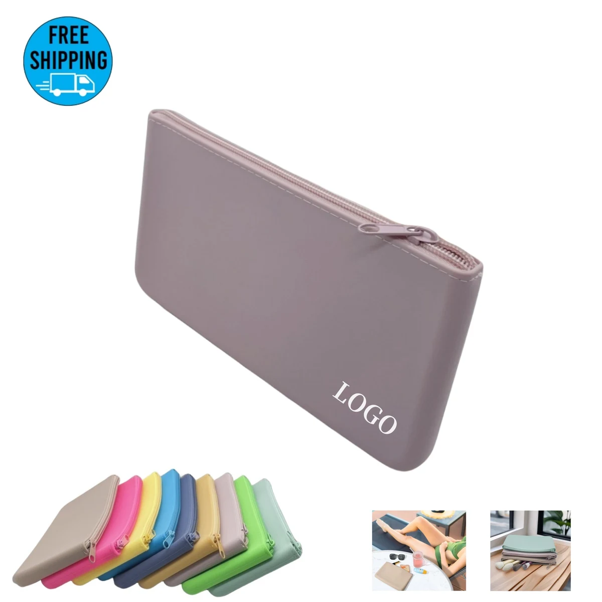 Silicone Makeup Bag Slim Cosmetic Bag 1
