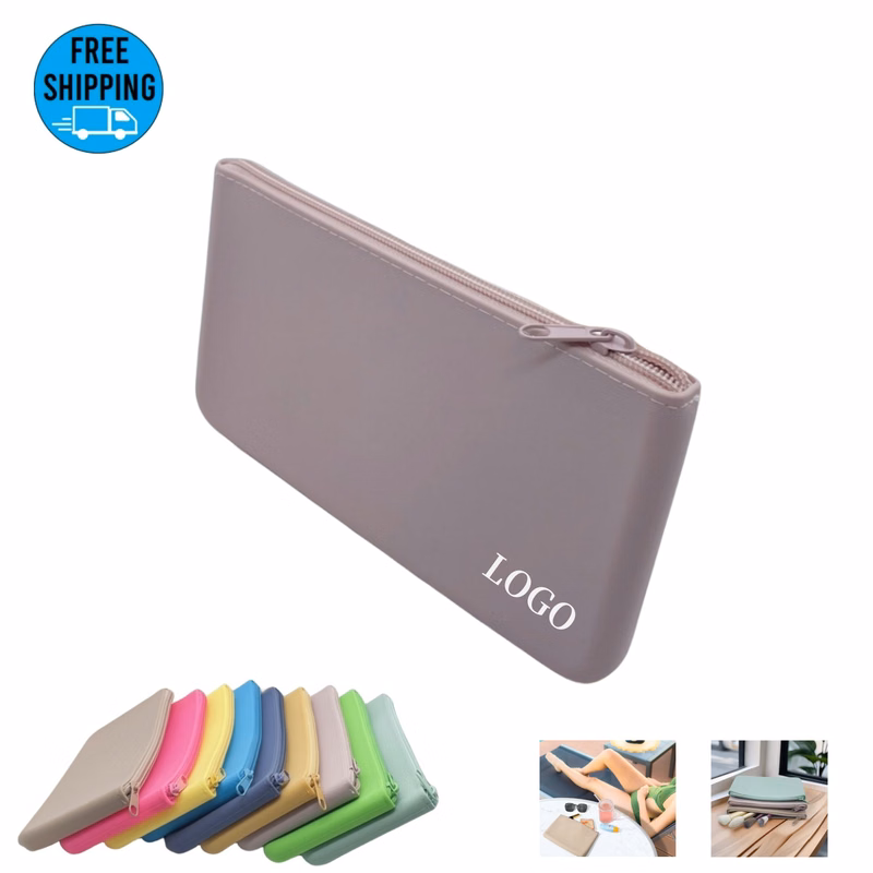 Silicone Makeup Bag Slim Cosmetic Bag