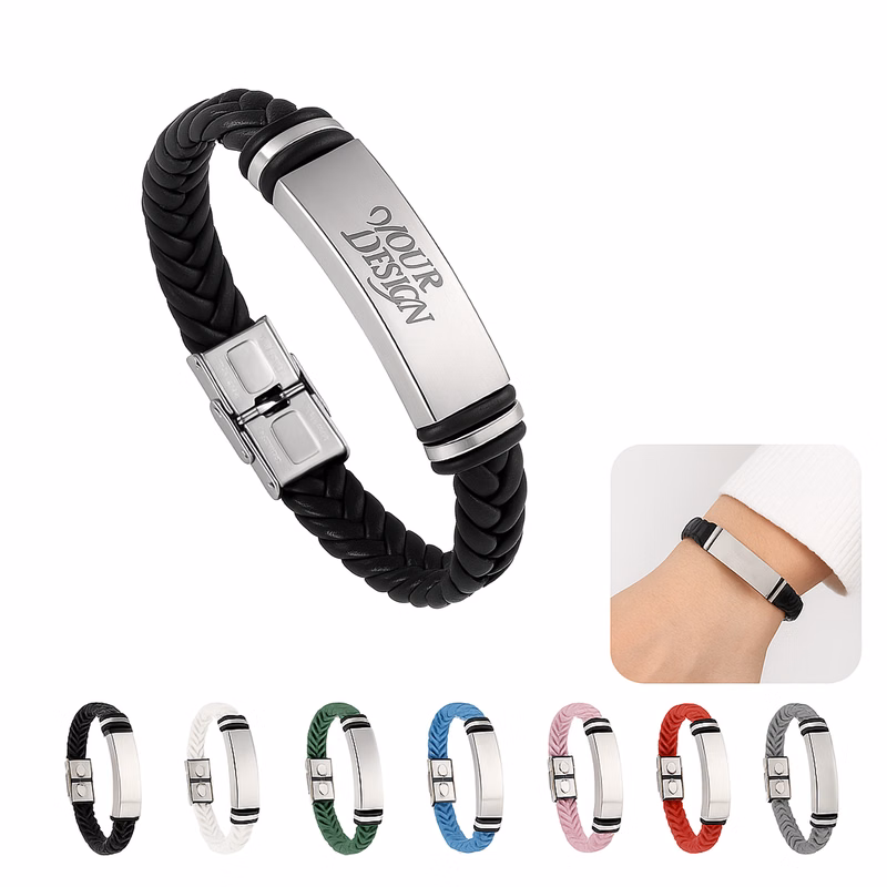 Magnetic Clasp Leather Bracelet