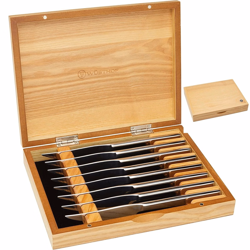 Wood Storage Box For Steak Knives