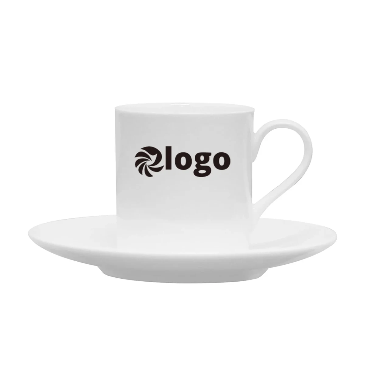 Custom 3 Oz. Porcelain Tea Cups Coffee Mugs with Saucer 1