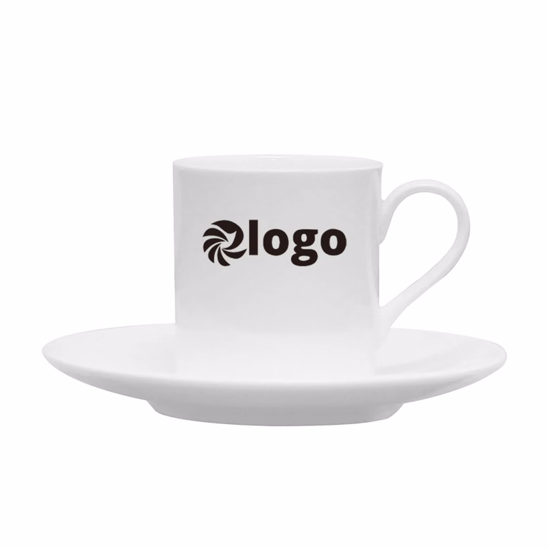 Custom 3 Oz. Porcelain Tea Cups Coffee Mugs with Saucer