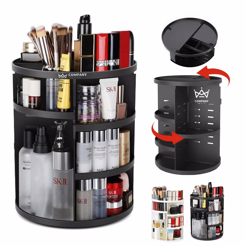 360 Rotating Adjustable Bathroom Makeup Storage Holder