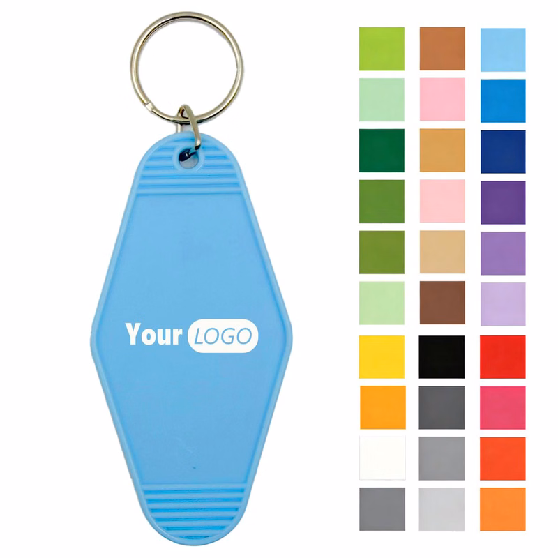 Plastic Rhombus Key Tag For Room Number Identification